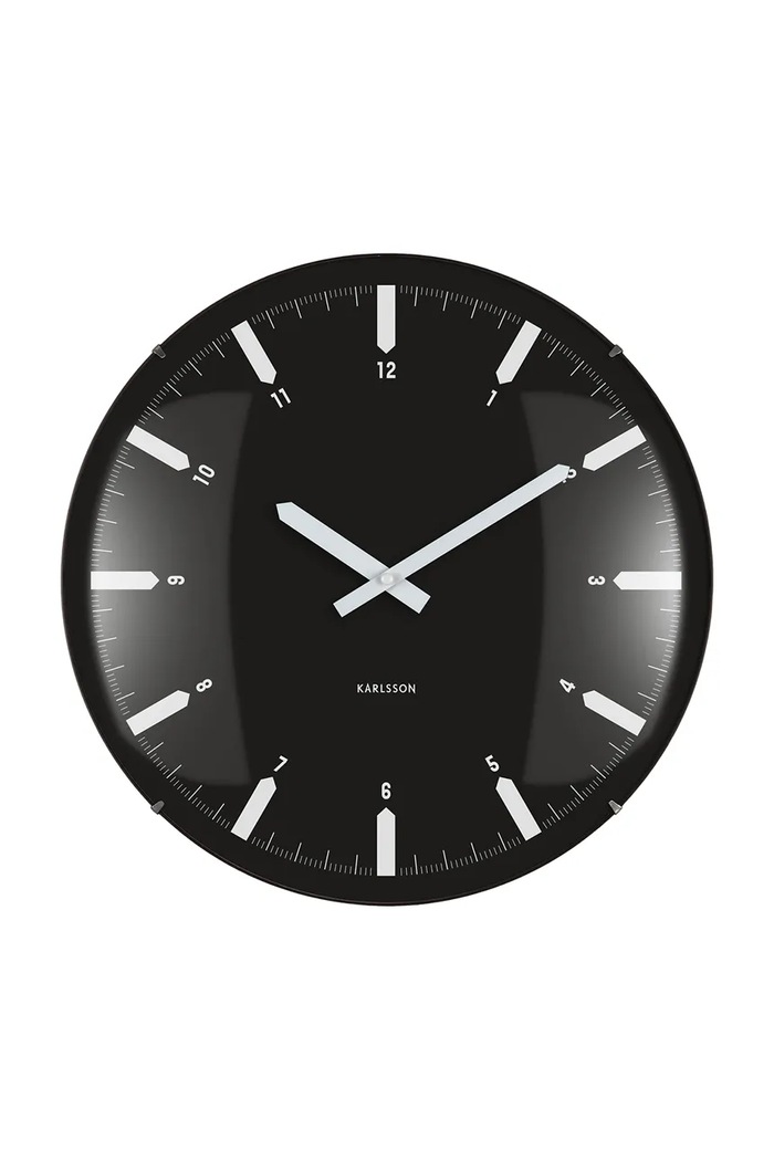 Nástenné hodiny Karlsson Realista Dome 35 cm čierna KA6086BK