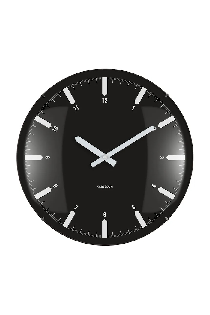 Nástenné hodiny Karlsson Realista Dome 35 cm čierna KA6086BK