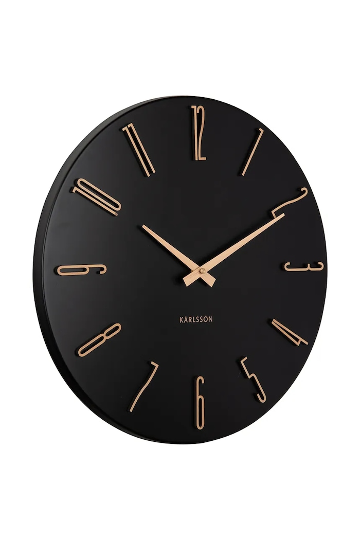 Karlsson zegar ścienny Esmerado 40 cm KA6072BK czarny AA00
