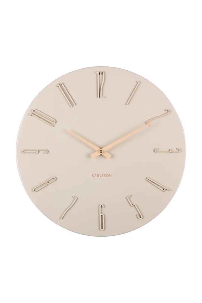Nástěnné hodiny Karlsson Esmerado 40 cm béžová KA6072WH