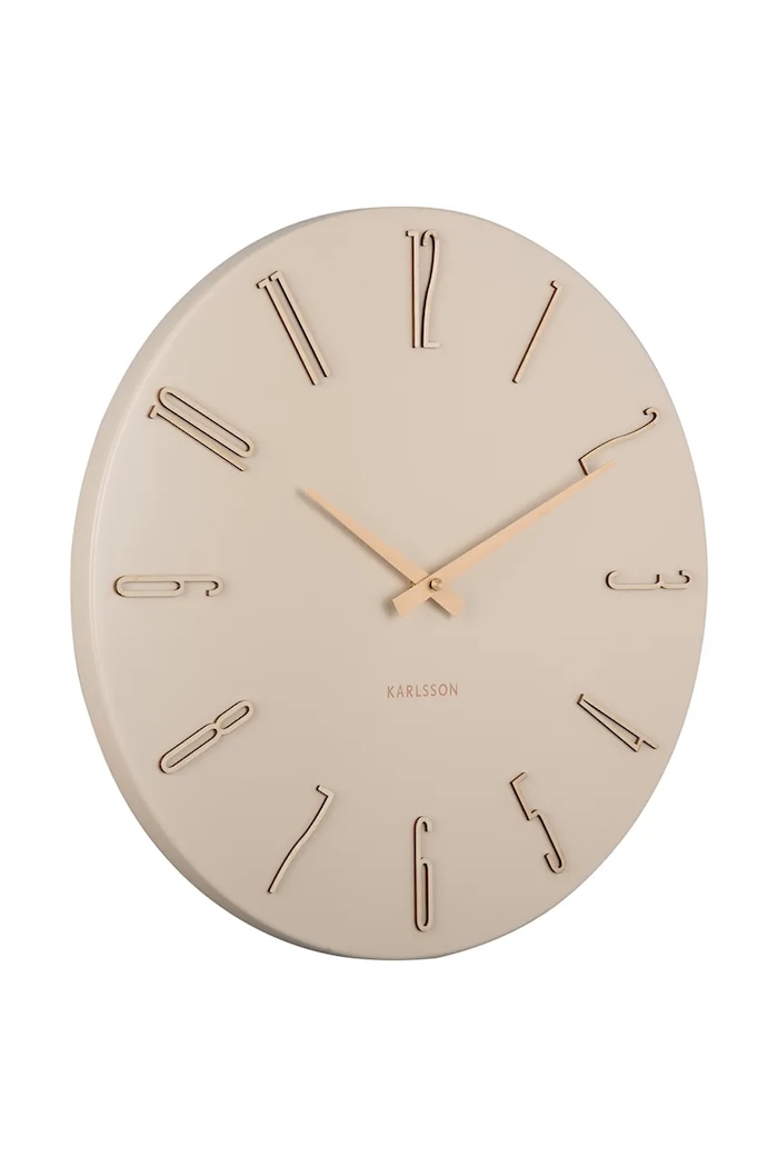 Nástěnné hodiny Karlsson Esmerado 40 cm KA6072WH béžová AA00