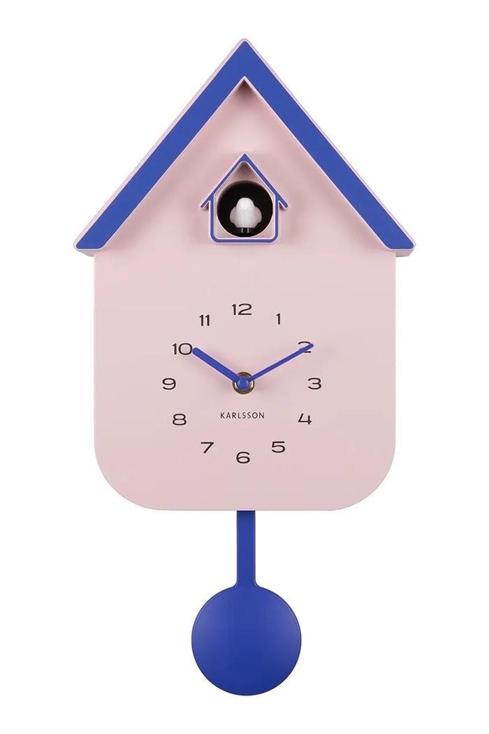 Karlsson ceas cu pendul Dupla 21,5 x 41,5 x 8,5 cm roz KA6081LP