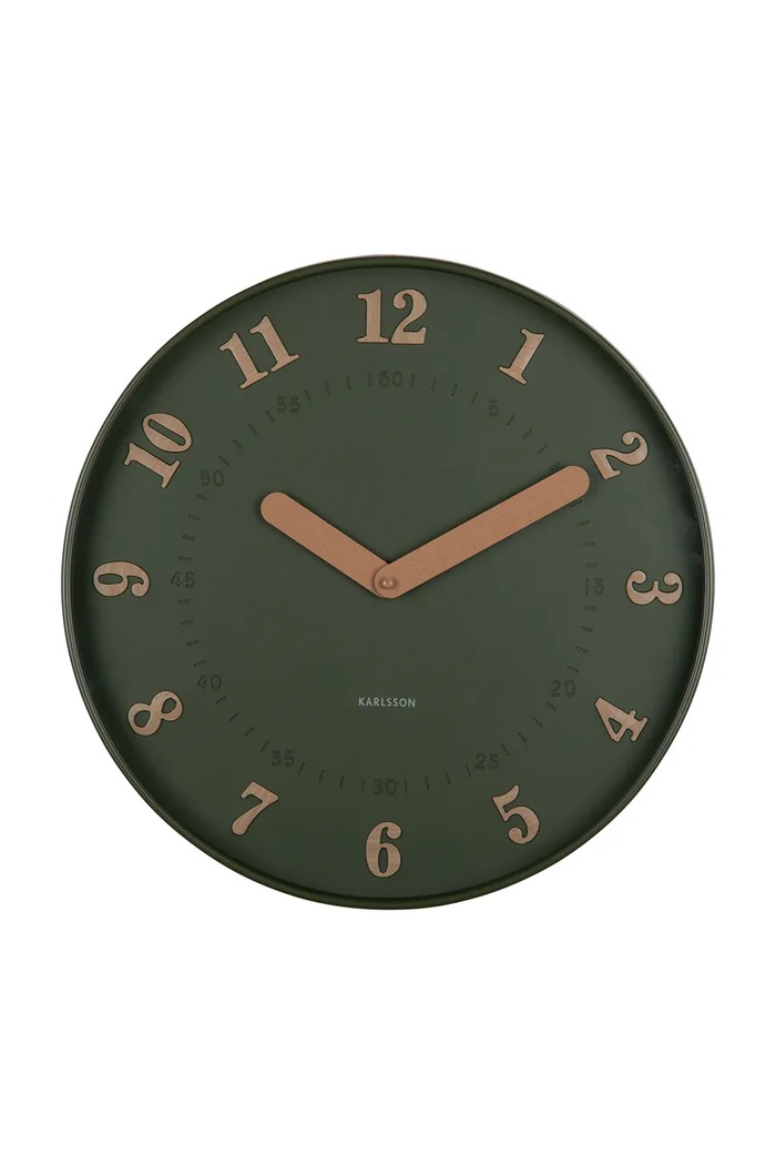 Stenska ura Karlsson Amena 40 cm zelena KA6083GR
