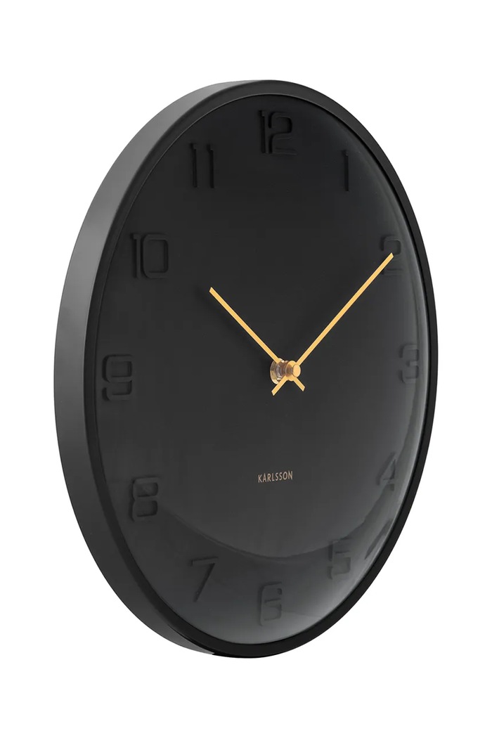 Nástenné hodiny Karlsson Fuerte Dome 30,5 cm KA6084BK čierna AA00