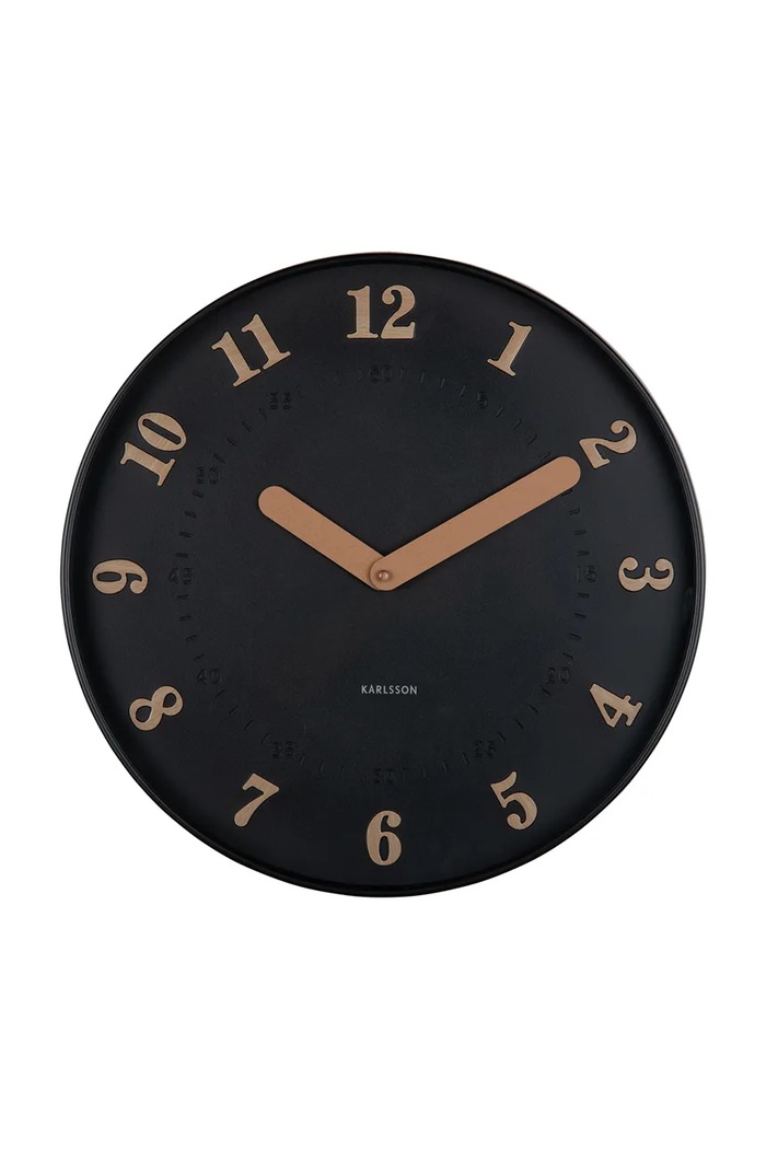 Karlsson zegar ścienny Amena 40 cm czarny KA6083BK