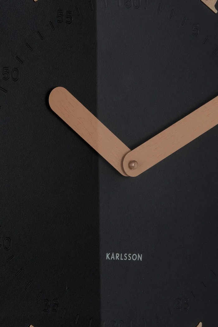 Salon i sypialnia Karlsson zegar ścienny Amena 40 cm KA6083BK czarny