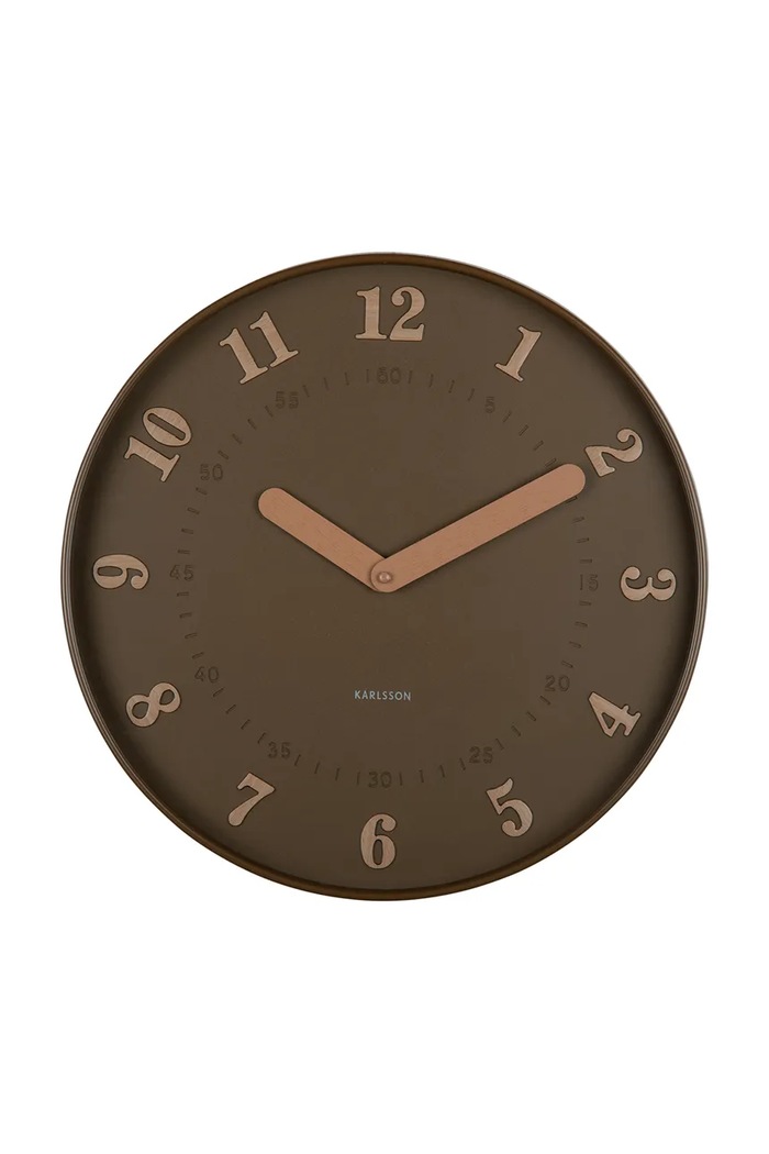 Stenska ura Karlsson Amena 40 cm rjava KA6083BR