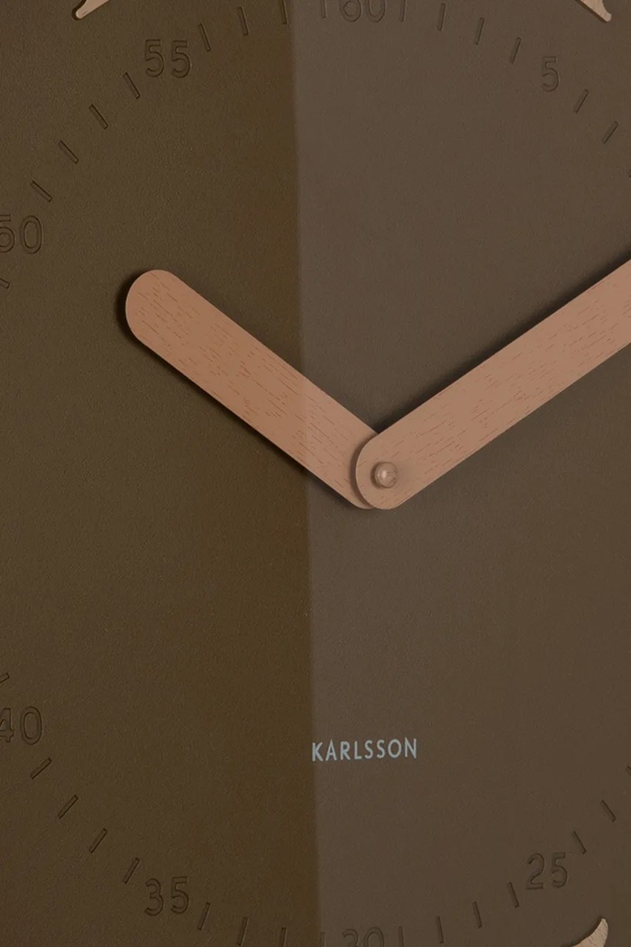Dnevna soba in spalnica Stenska ura Karlsson Amena 40 cm KA6083BR rjava