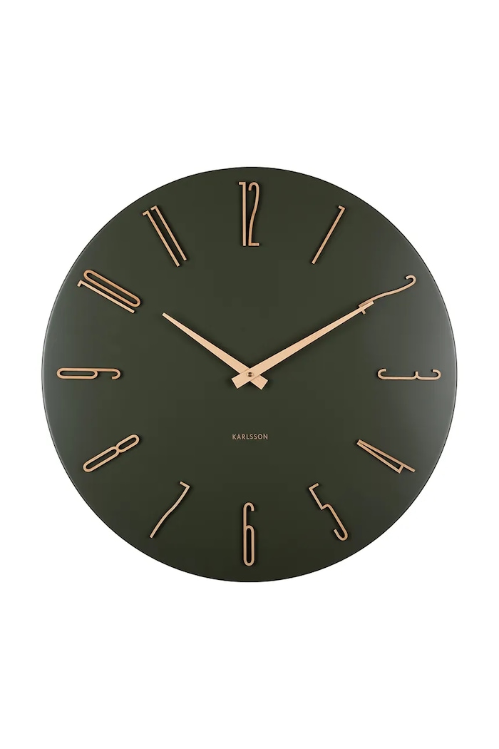 Stenska ura Karlsson Esmerado 40 cm zelena KA6073GR