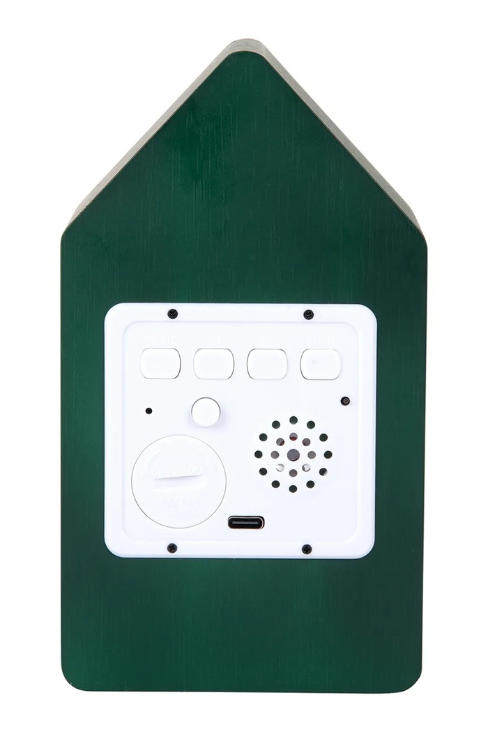 Led stolový budík s kukučkou Karlsson Cuckoo LED 16 cm zelená KA6070GR