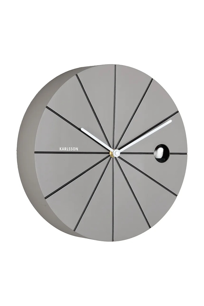 Karlsson zegar ścienny z kukułką Destacado Cuckoo 28 cm KA6068DG szary AA00