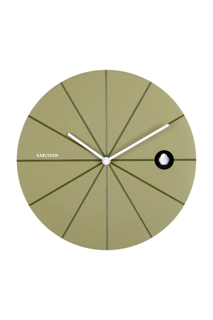 Nástenné hodiny s kukučkou Karlsson Destacado Cuckoo 28 cm zelená KA6068GR