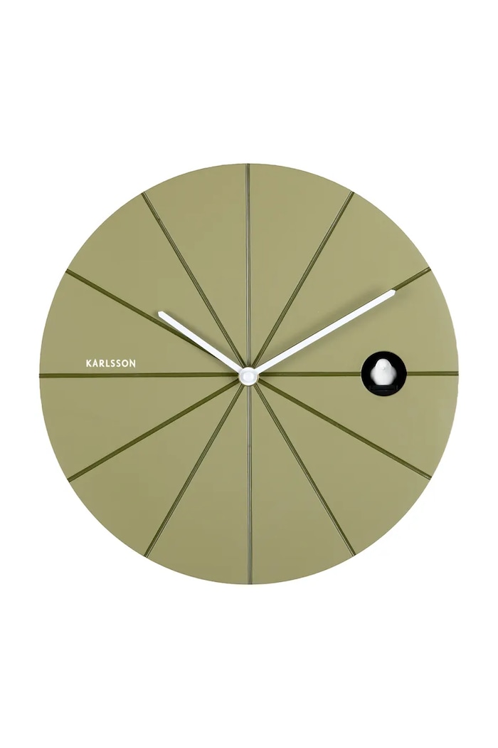 Nástenné hodiny s kukučkou Karlsson Destacado Cuckoo 28 cm zelená KA6068GR
