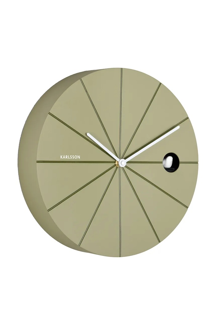 Nástenné hodiny s kukučkou Karlsson Destacado Cuckoo 28 cm KA6068GR zelená AA00