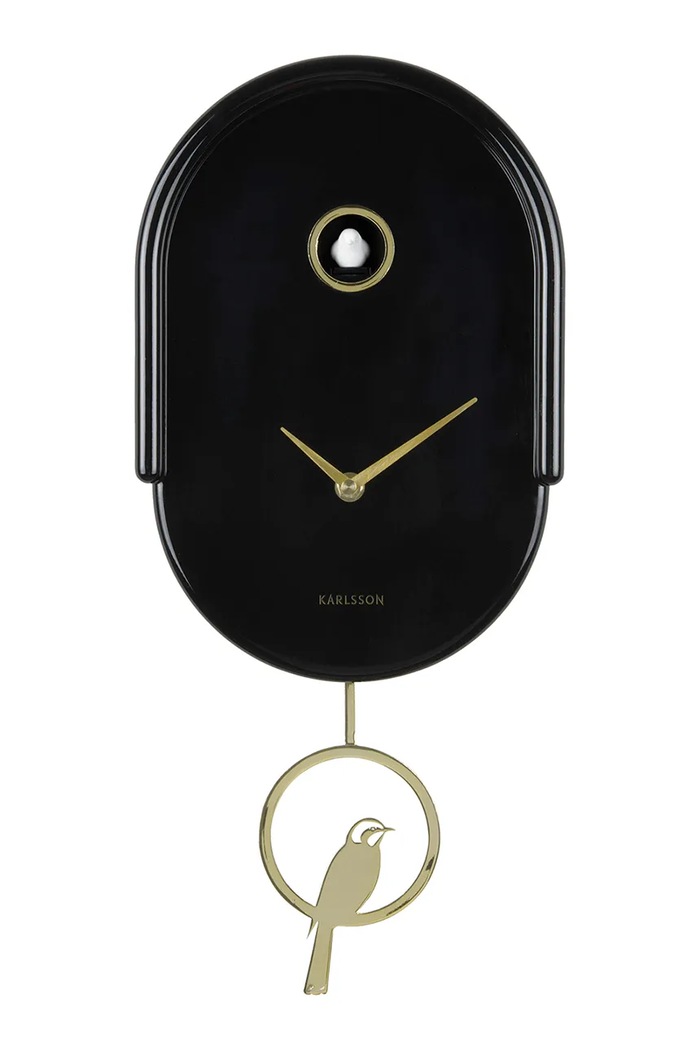 Karlsson orologio da parete a cucù Tweet 42 cm nero KA6069BK