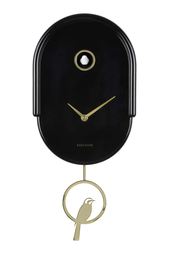 Karlsson orologio da parete a cucù Tweet 42 cm nero KA6069BK