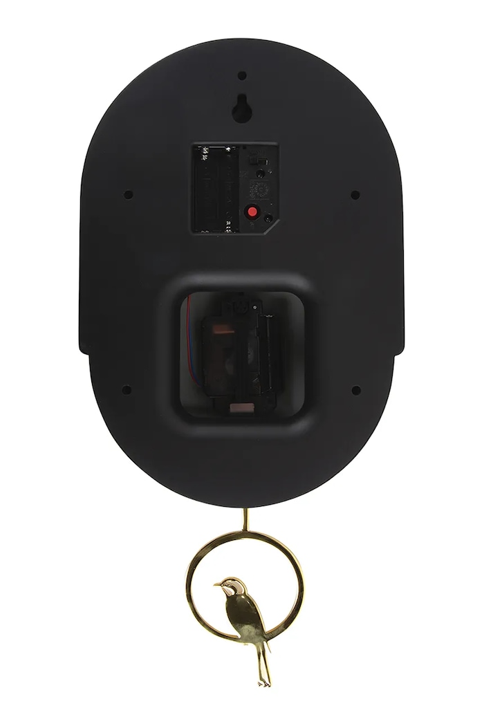 Salotto e camera Karlsson orologio da parete a cucù Tweet 42 cm KA6069BK nero
