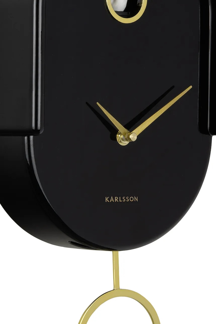 Karlsson orologio da parete a cucù Tweet 42 cm nero KA6069BK