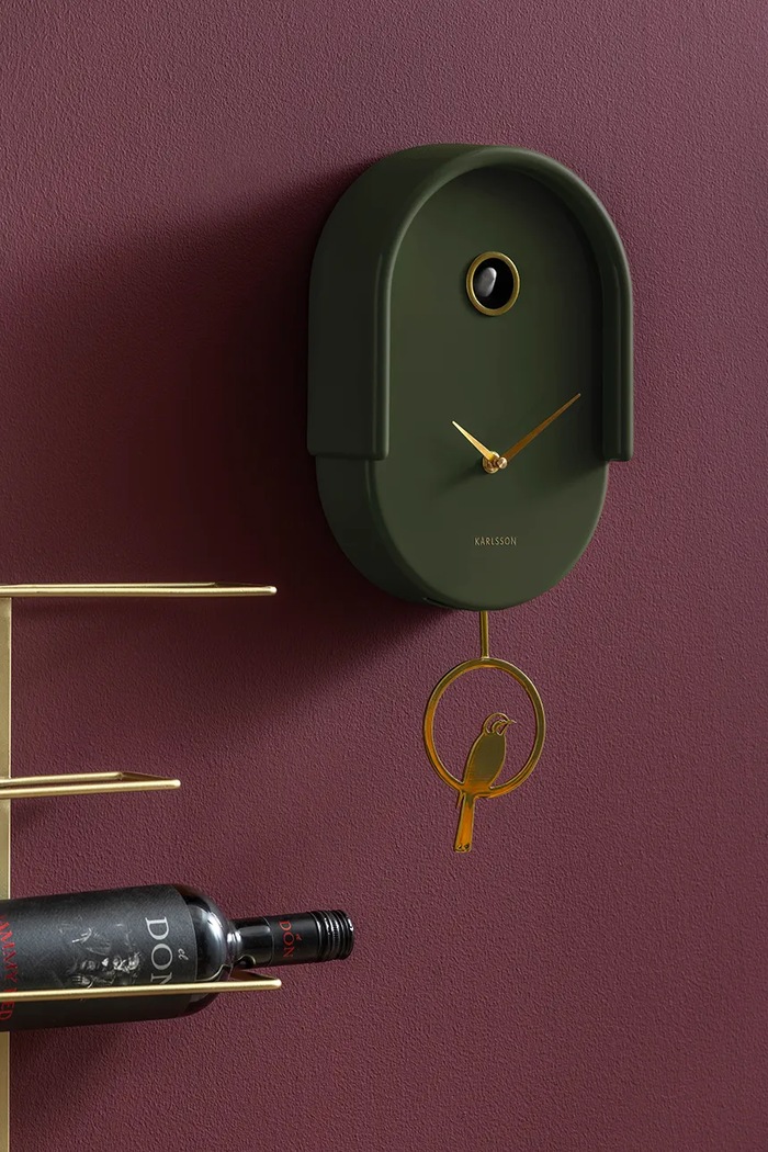 Karlsson orologio da parete a cucù Tweet 42 cm KA6069GR verde