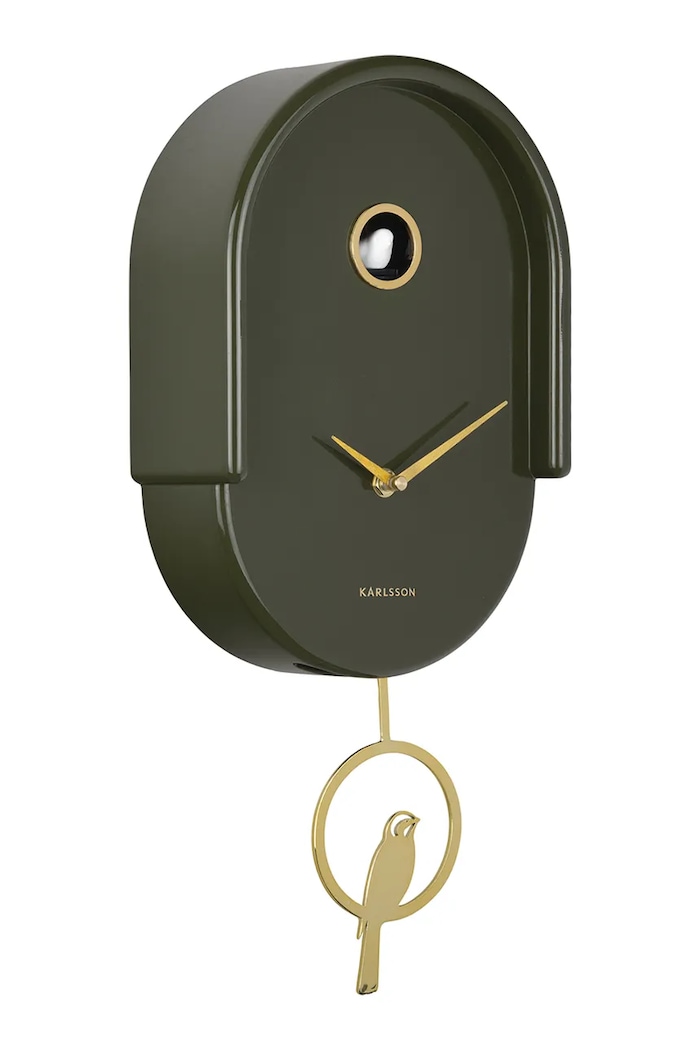 Karlsson orologio da parete a cucù Tweet 42 cm KA6069GR verde AA00