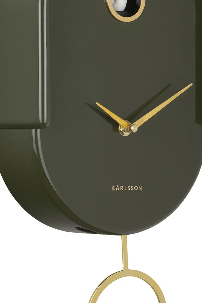 Karlsson orologio da parete a cucù Tweet 42 cm verde KA6069GR