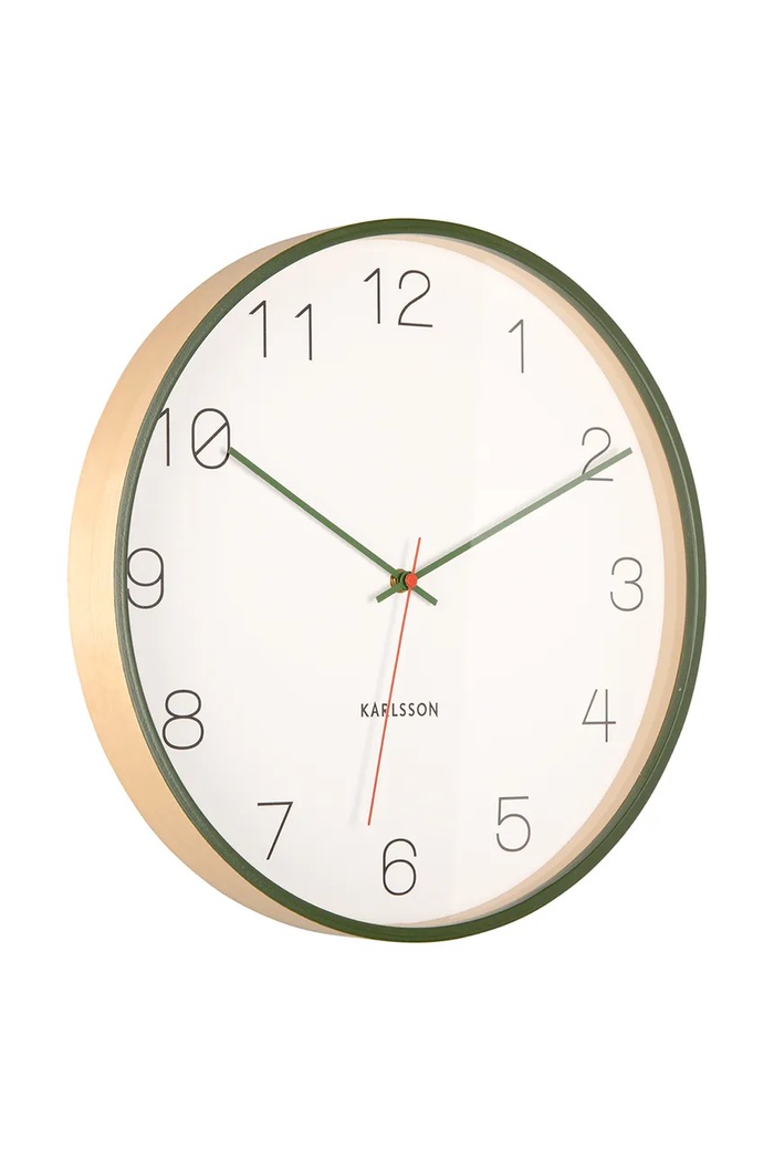 Karlsson orologio da parete in legno KA5926GR verde AA00