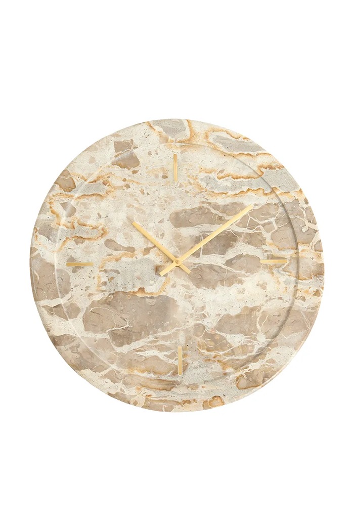 Light & Living Ceas de perete din piatră naturală 41 cm bej 7114727