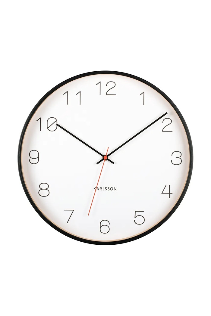 Karlsson zegar ścienny drewniany 40 cm czarny KA5926BK