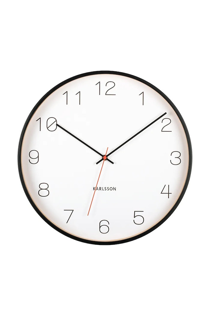 Karlsson zegar ścienny drewniany 40 cm czarny KA5926BK