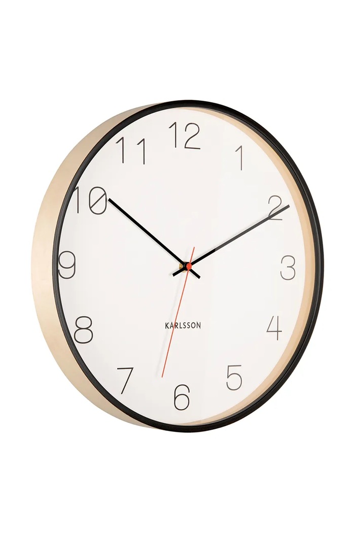 Karlsson zegar ścienny drewniany 40 cm KA5926BK czarny AA00