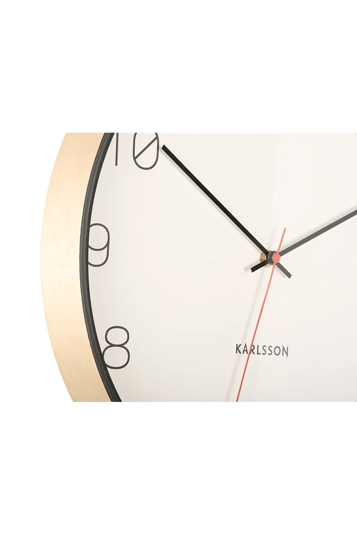 Salon i sypialnia Karlsson zegar ścienny drewniany 40 cm KA5926BK czarny