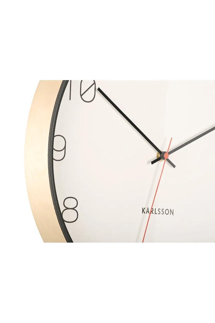 Salon i sypialnia Karlsson zegar ścienny drewniany 40 cm KA5926BK czarny