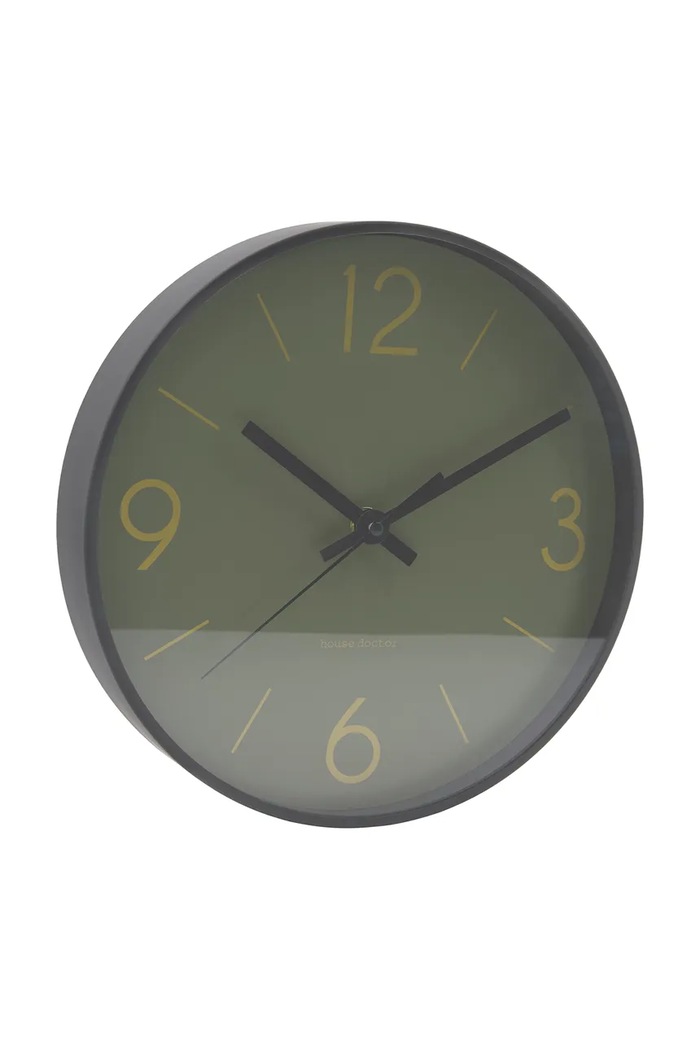 House Doctor zegar ścienny z aluminium 25 cm zielony 210490400