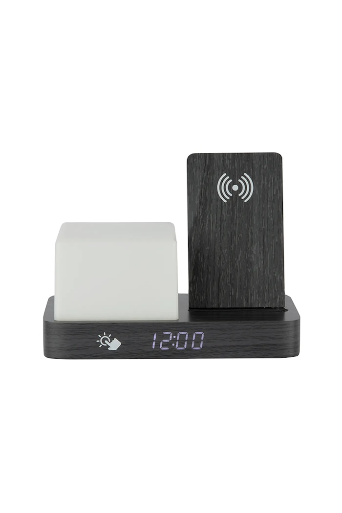 Karlsson Budík LED drevený čierna KA6079BK