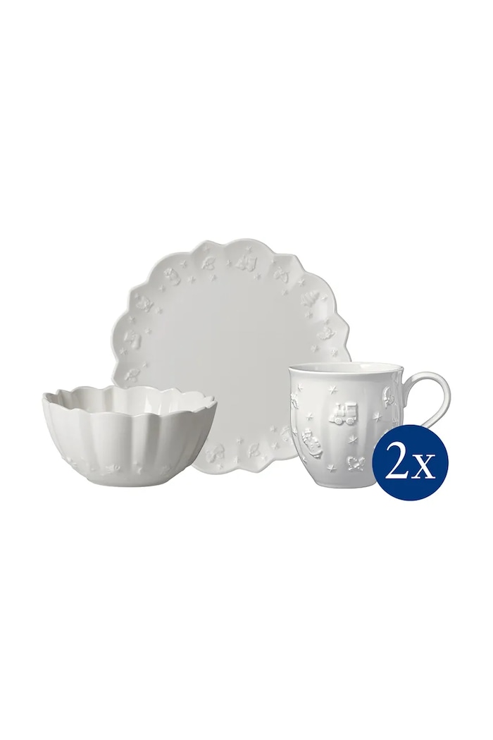 Villeroy & Boch Σετ πρωινού για 2 άτομα Villeroy & Boch Toy's Delight Royal Classic 6-pack λευκό 14.8658.9070