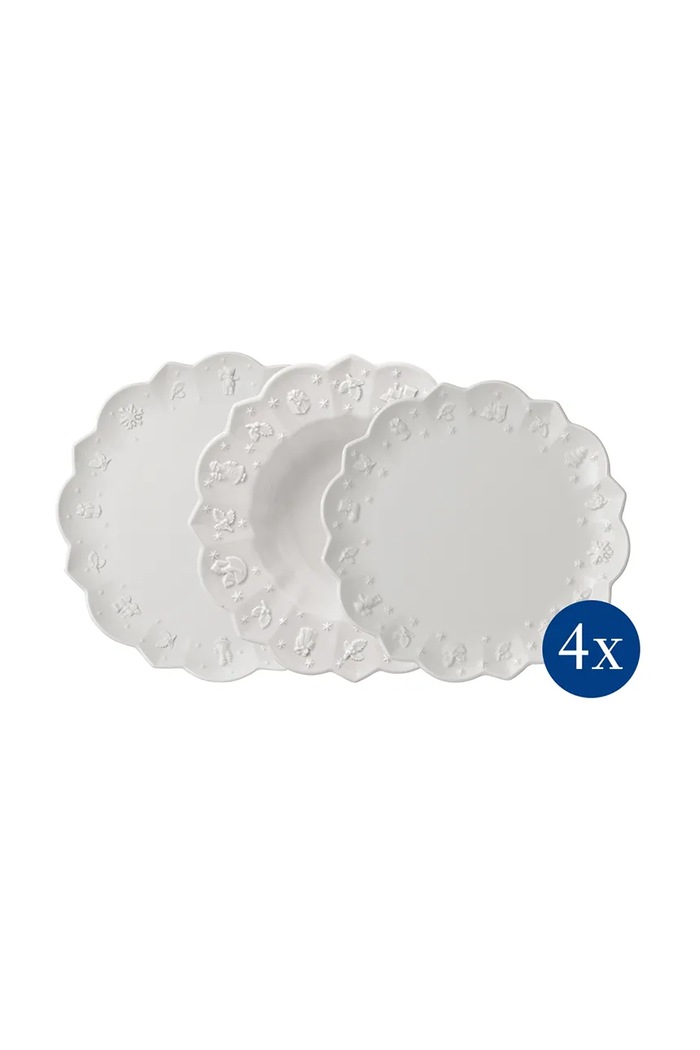 Set krožnikov za 4 osebe Villeroy & Boch Toy's Delight Royal Classic 12-pack bela 14.8658.8816