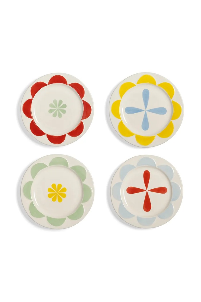 &k amsterdam set de farfurii folk small 17,5 cm 4-pack multicolor 2190.04