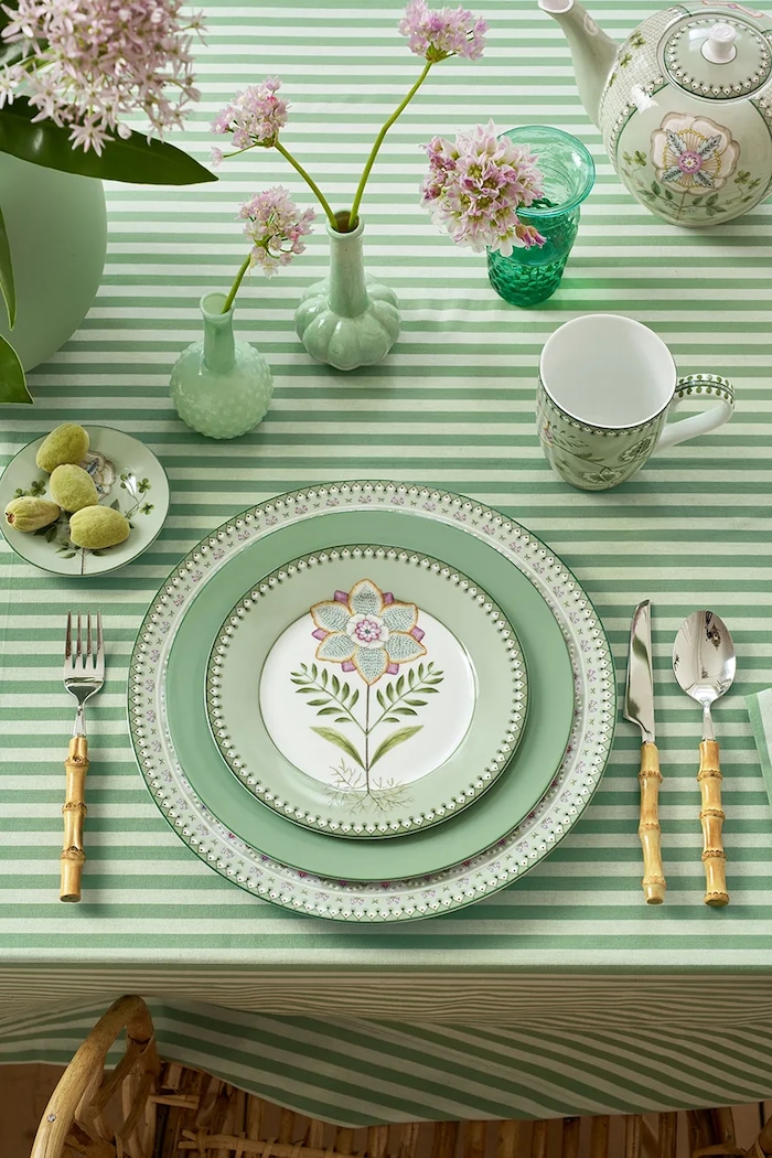 Kuchnia i bar Pip Studio talerz deserowy Plate Lily&Lotus Light 21,4 cm 51001497 zielony