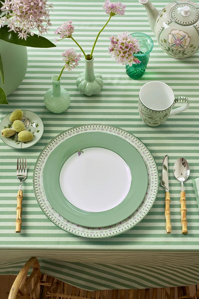 Bucătărie și bar Pip Studio Set de farfurii plate Lily&Lotus 26,5 cm 6-pack 51001500 verde