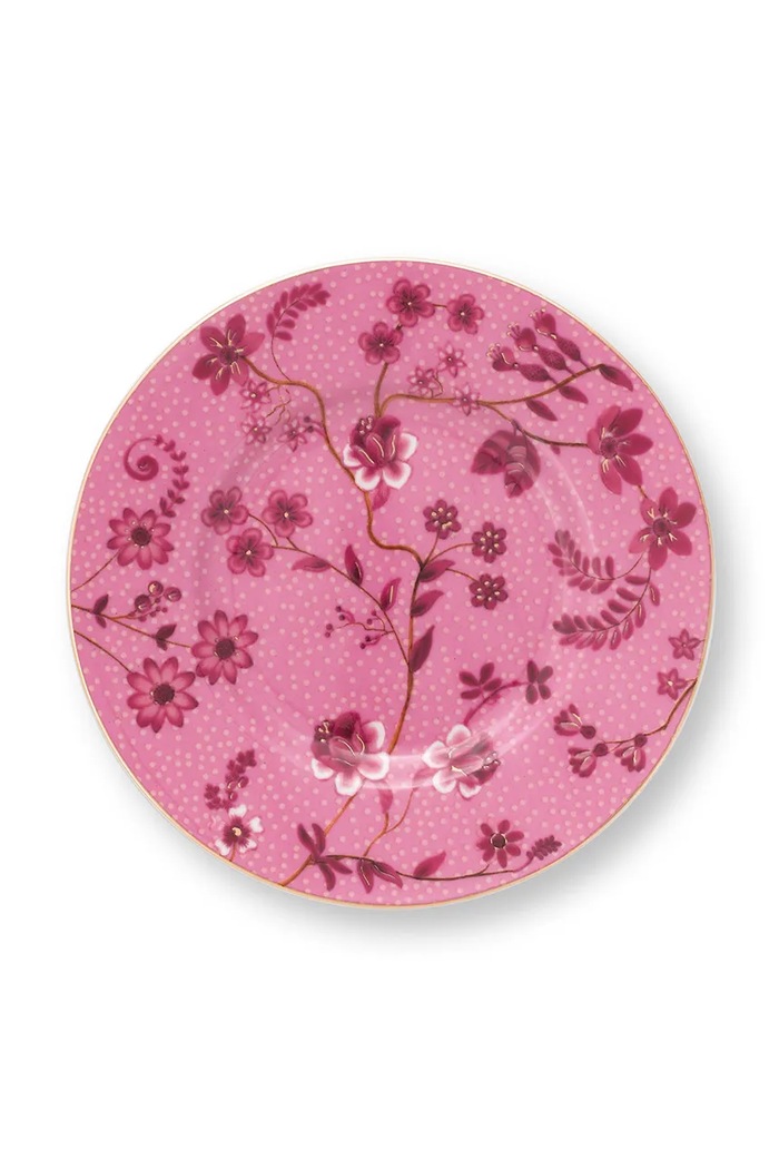 Pip Studio zestaw talerzy przystawkowych Four Jolie Flowers 12 cm 6-pack różowy 51001503