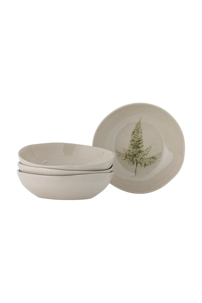 Súprava hlbokých tanierov Bloomingville Bea 21 cm 4-pak béžová 82061551