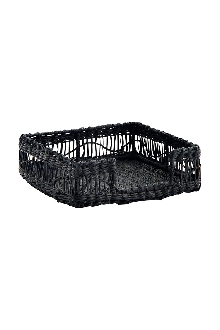 Držač za salvete Madam Stoltz 20 x 20 x 6 cm crna TPX23023.A