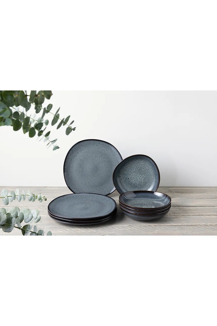 Komplet za večerjo za 4 osebe Villeroy & Boch Lave Gris 8-pack 1042598716 modra AA00