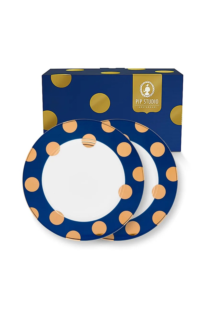 Pip Studio Un set de farfurii Dot Delight 23 cm 2-pack multicolor 51001517