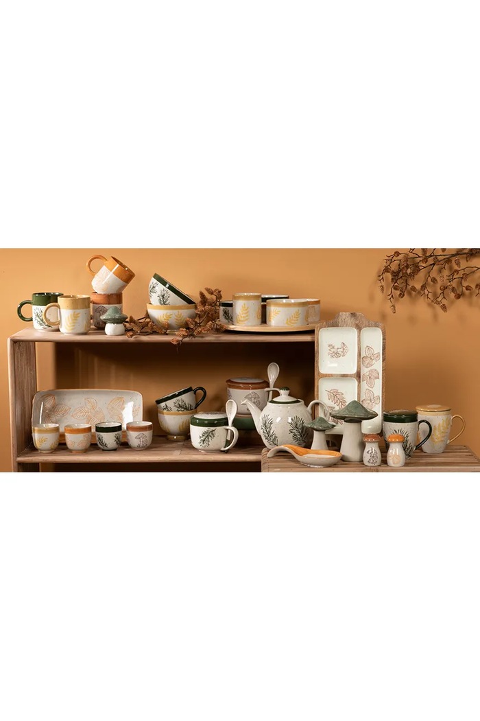 AU Maison zestaw misek do serwowania z drewnianą podkładką 9 x 31 x 31 cm 6-pack multicolor 169750