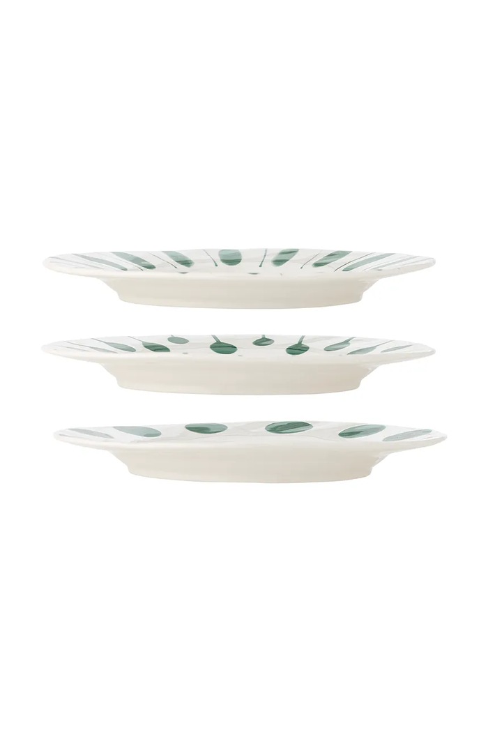 Sada plochých tanierov Bloomingville Linora 28 cm 3-pak 82072673 biela AA00