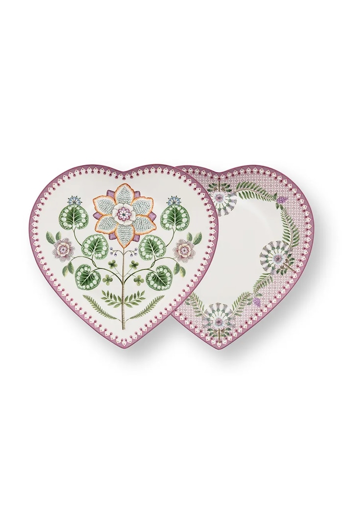Pip Studio set tanjura za posluživanje od porculana 21,5 cm roza 51001561