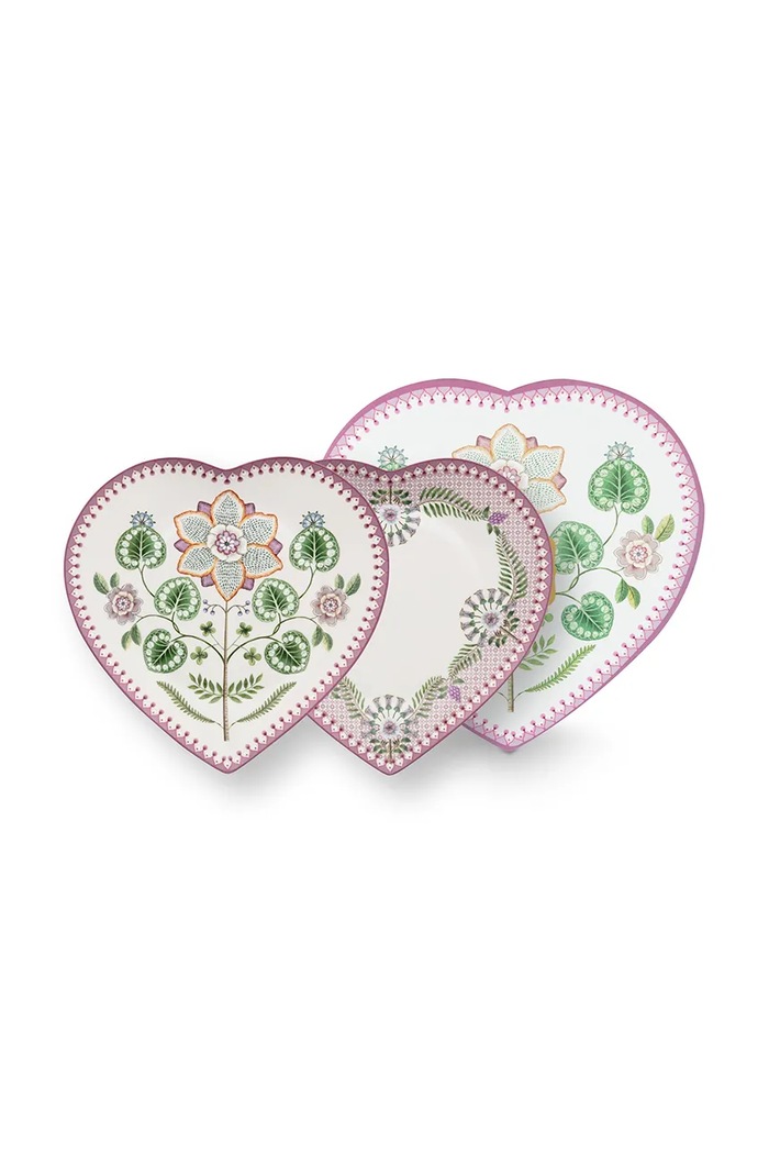 Pip Studio set tanjura za posluživanje od porculana 21,5 cm 51001561 roza AA00