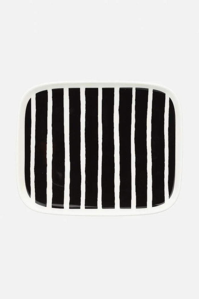 Marimekko tanjur za posluživanje od kamenine 15 x 12cm crna 075529.190