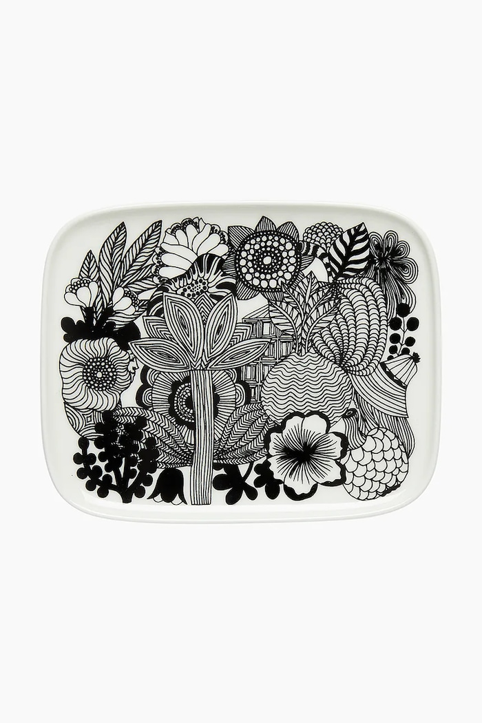 Marimekko farfurie pentru servire din gresie 15 x 12 cm negru 067845.090